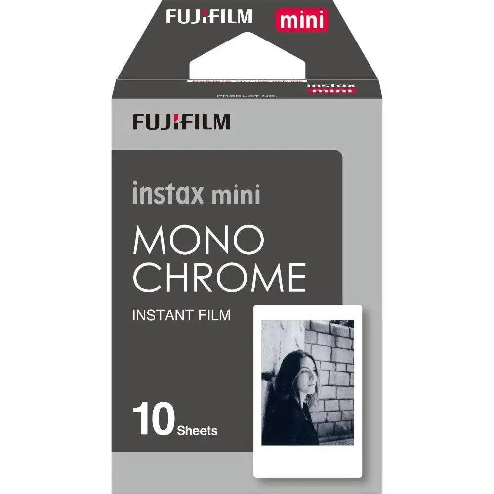 Fujifilm Instax Mini Instant Photo Film - Monochrome - Pack of 10 - Hipeon