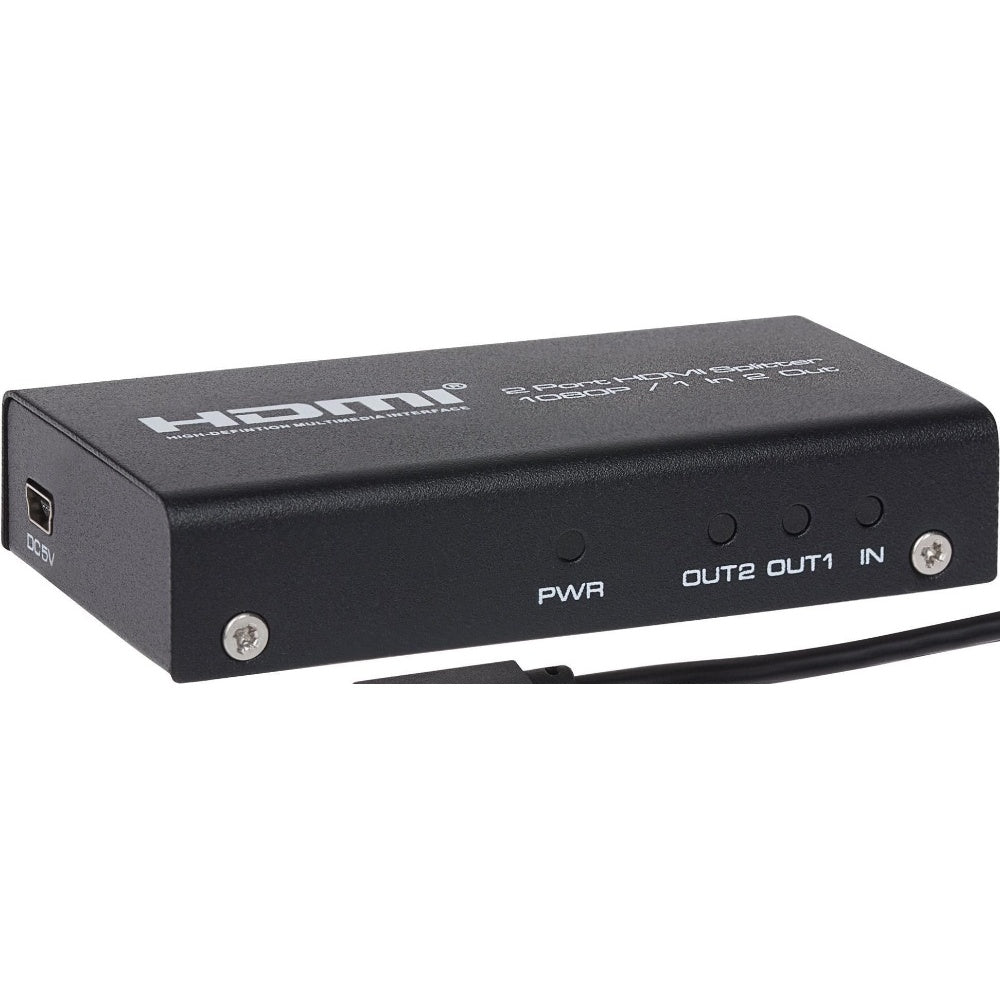 Maplin HDMI Splitter Hub 1Port In 2 Ports Out Ultra HD 4K/30fs 10.2Gps - Hipeon