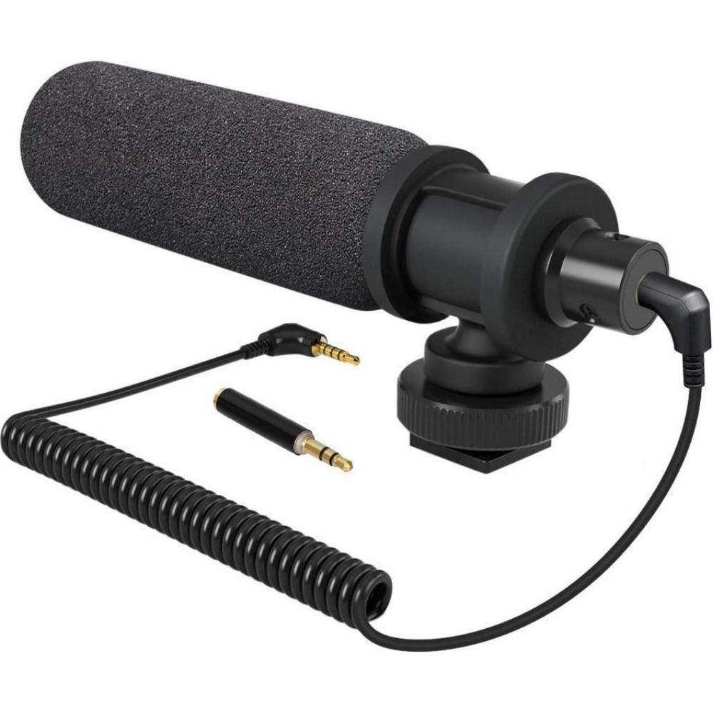 PROSOUND Shotgun Microphone Super Cardioid Electret Condenser 3.5mm Jack Cold Shoe Mount - Hipeon