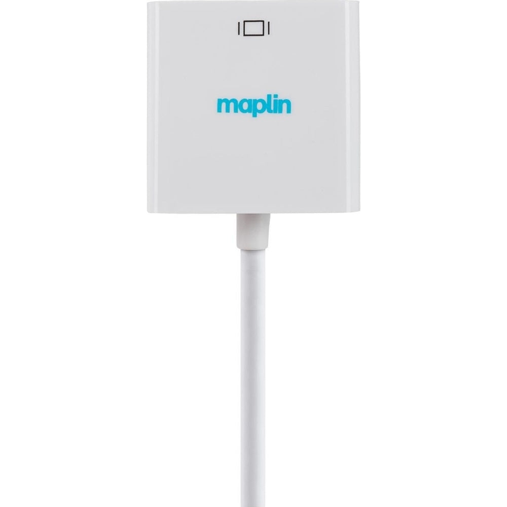 Maplin Mini DisplayPort to VGA Female Adapter - White, 23cm - Hipeon