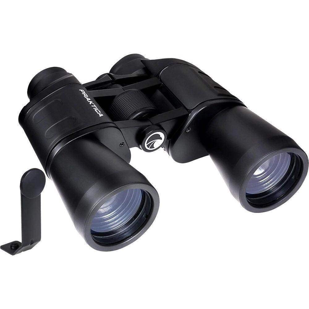 PRAKTICA Falcon 10x50mm Porro Prism Field Binoculars - Black - Binoculars + Tripod Mount - Hipeon