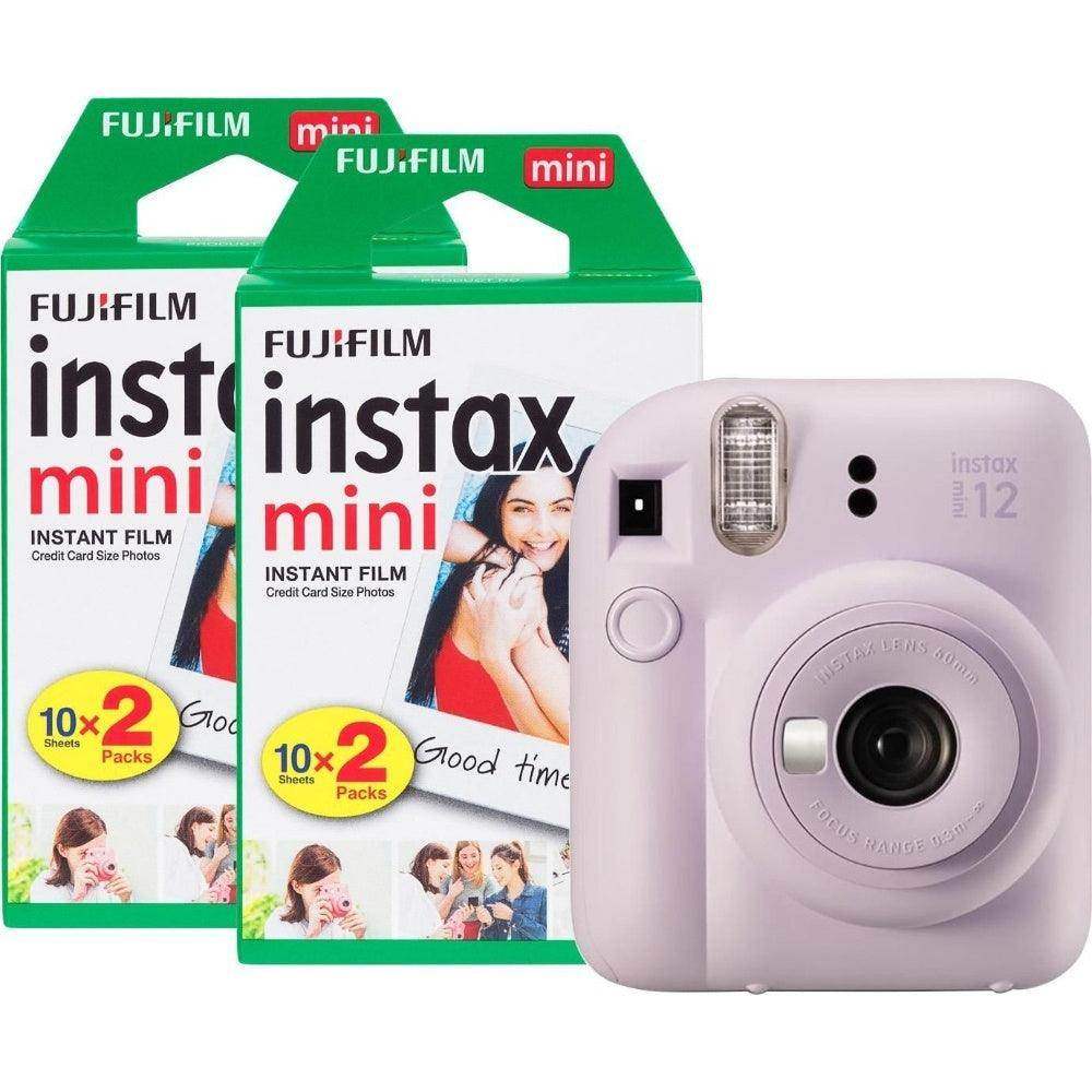 Fujifilm Instax Mini 12 Instant Camera - Lilac Purple - Camera + 40 Shot Pack - Hipeon