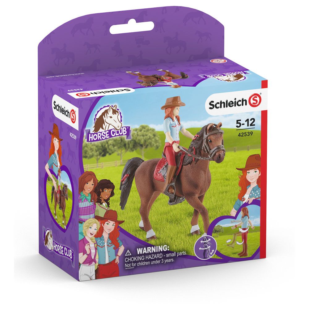 SCHLEICH Horse Club Hannah & Cayenne Toy Figure Set - Action Figures | Hipeon