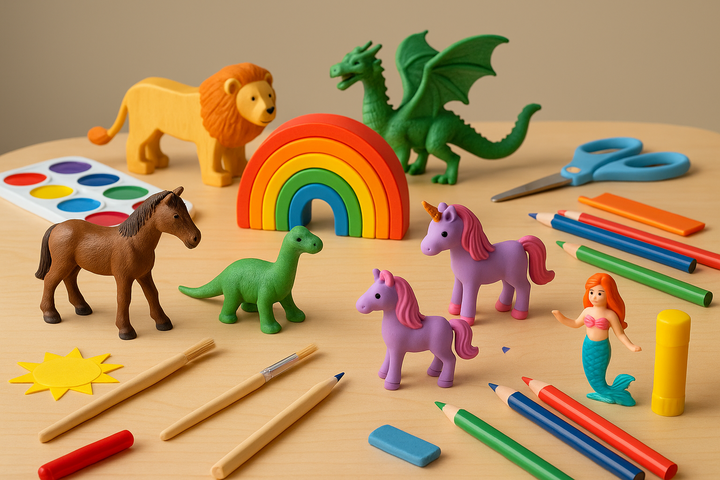 Magazine feature image for Toys Shaping Creative Play, highlighting toys in a product-led editorial style.