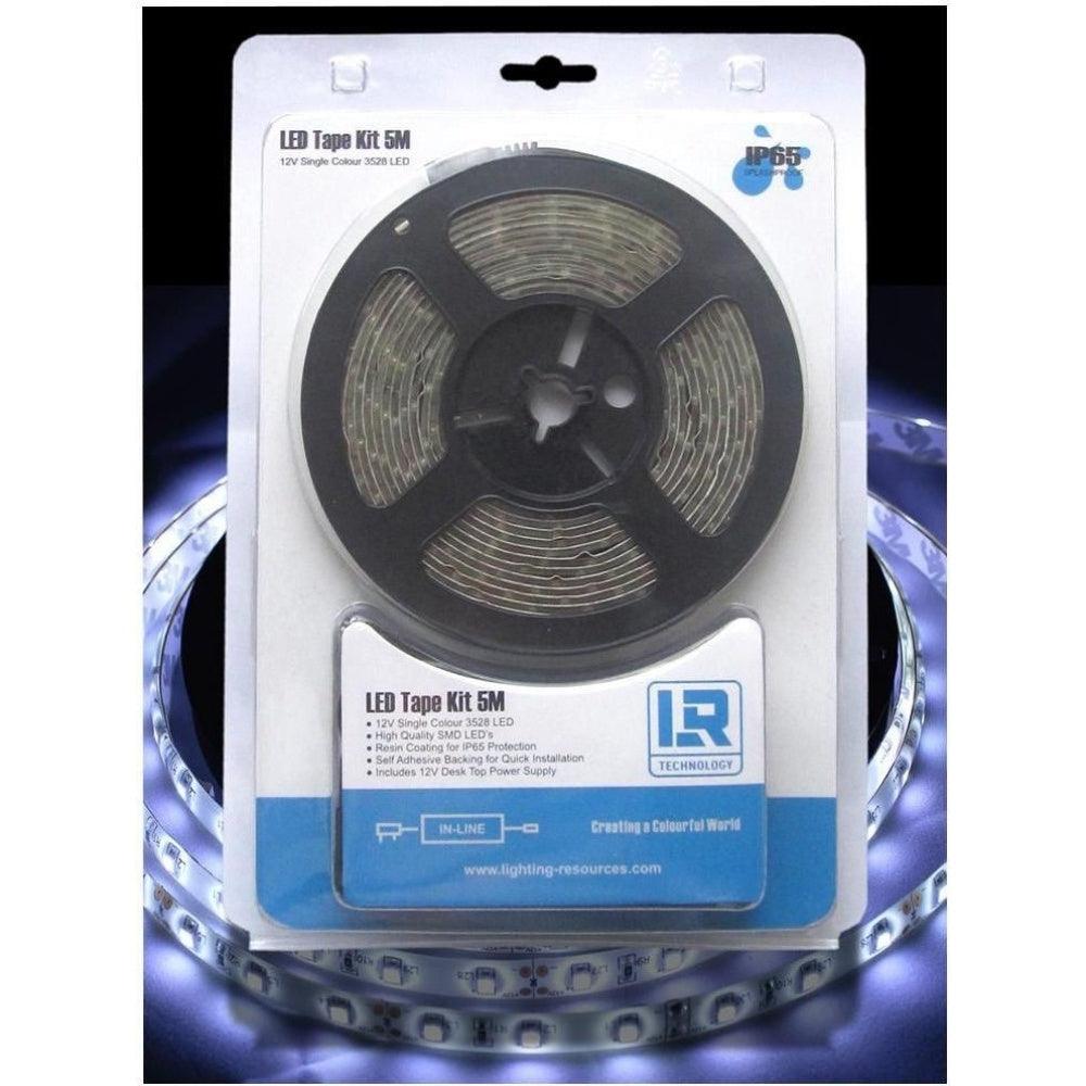 LR Technology Splash-Proof LED Tape Strip Light Kit - White 5m