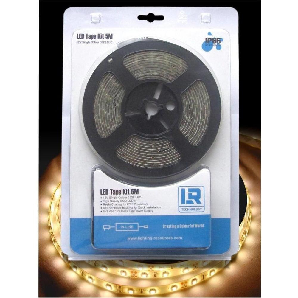 LR Technology Splash-Proof LED Tape Strip Light Kit - Warm White 5m