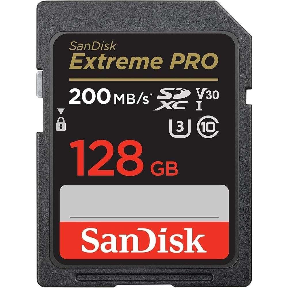 SanDisk 128GB Extreme Pro SDXC Class 10 UHS-I Card 200 MB/s 90 MB/s