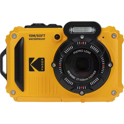 Kodak PIXPRO WPZ2 16MP 4x Zoom Tough Compact Camera - Yellow - Camera Only