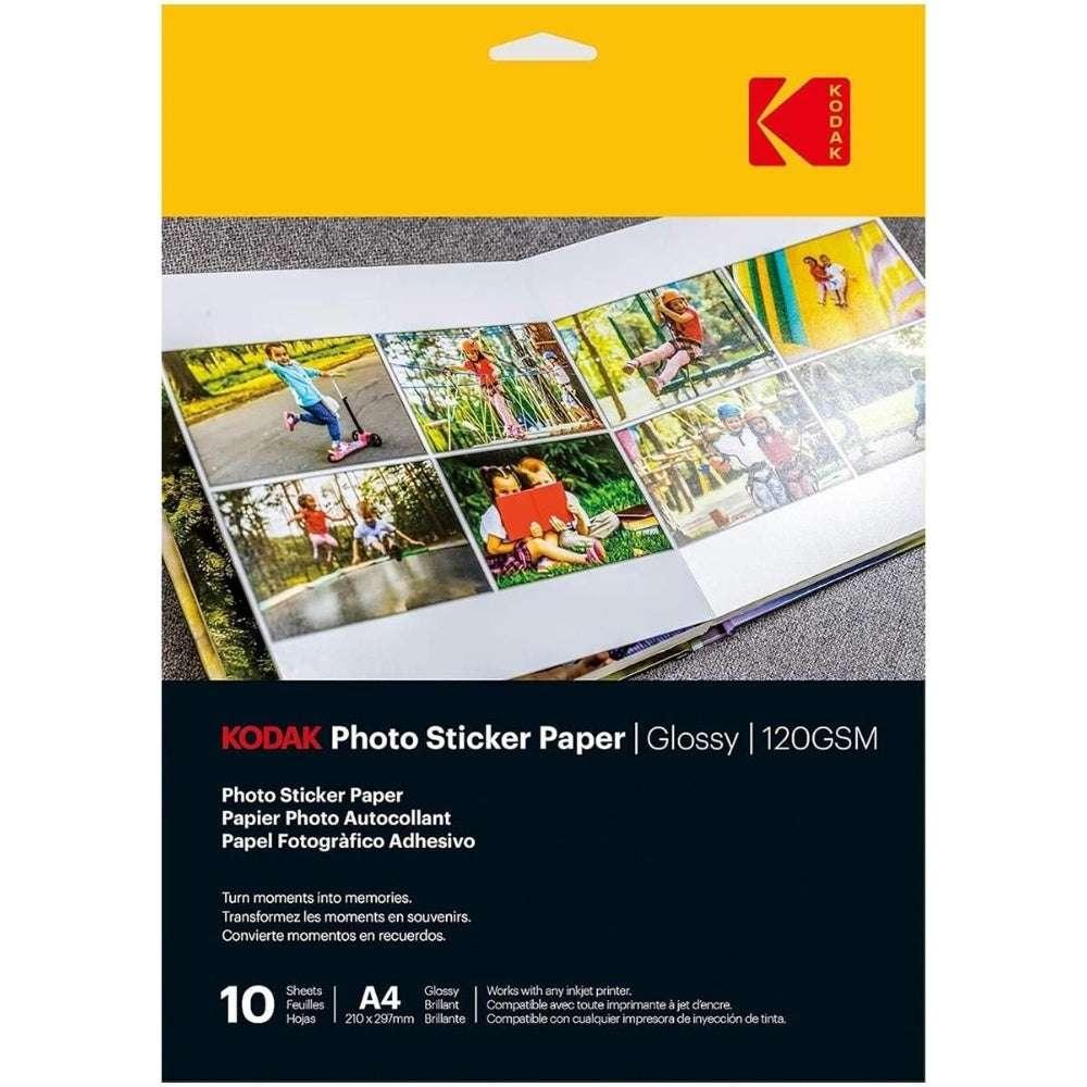 Kodak Photo Sticker Paper A4 Glossy - 120 GSM 10 Pack