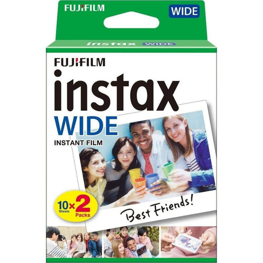 Fujifilm Instax Wide Picture Format Instant Photo Film - White - Pack of 20