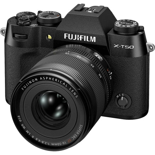 Fujifilm X-T50 Mirrorless Digital Camera - Black - Camera + 16-50mm Lens