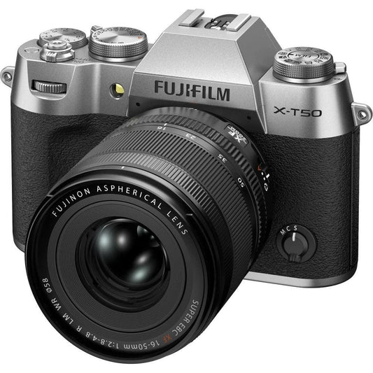 Fujifilm X-T50 Mirrorless Digital Camera - Silver - Camera + 16-50mm Lens