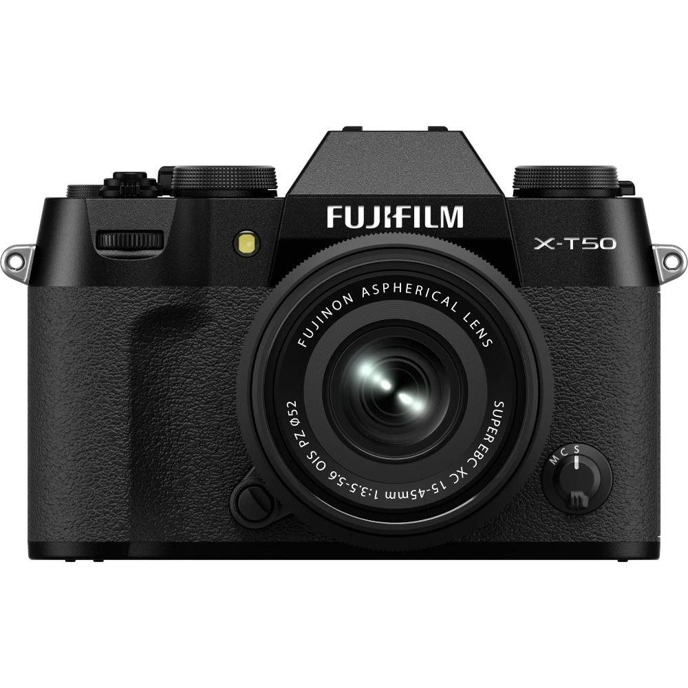 Fujifilm X-T50 Mirrorless Digital Camera - Black - Camera + 15-45mm Lens