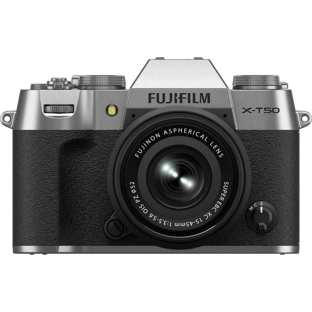 Fujifilm X-T50 Mirrorless Digital Camera - Silver - Camera + 15-45mm Lens