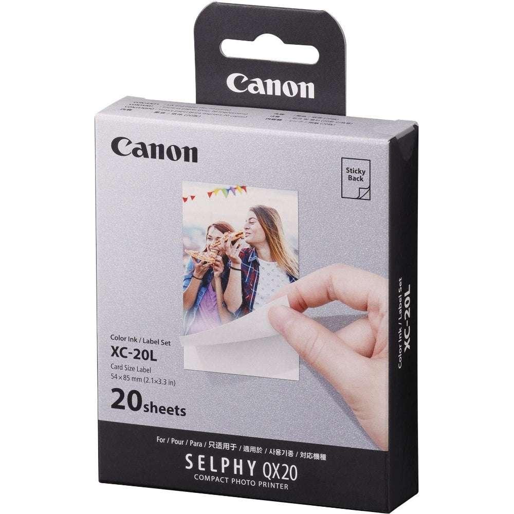 Canon XC-20L 54 x 85mm Card Size Photo Paper for QX20 Printer - 20 Shots