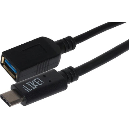 Maplin USB-C to USB-A 3.1 Gen 1 Female Adapter - Black, 14cm