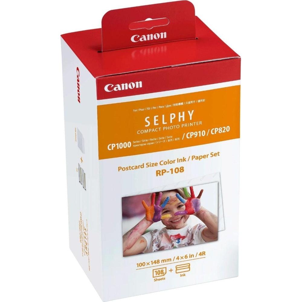 Canon RP-108IN Ink/Paper for Selphy CP Printers (108x 4’’ x 6’’ Postcard Size)