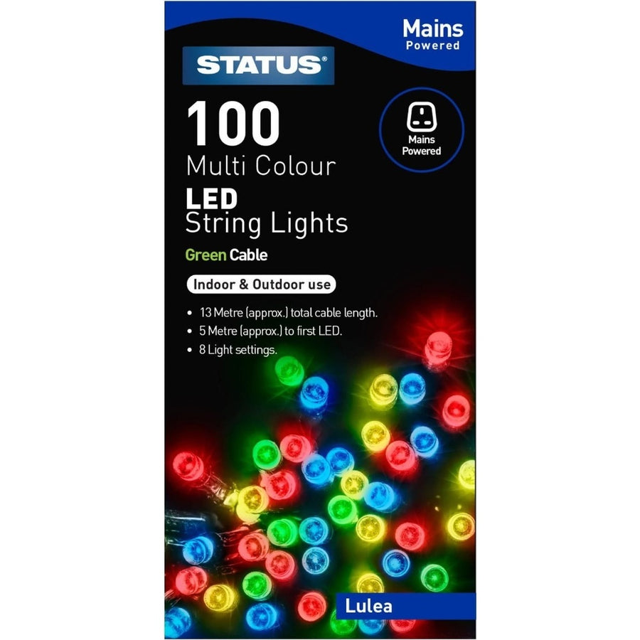 Status Lulea 100 LED String Lights - Multicoloured, 13m