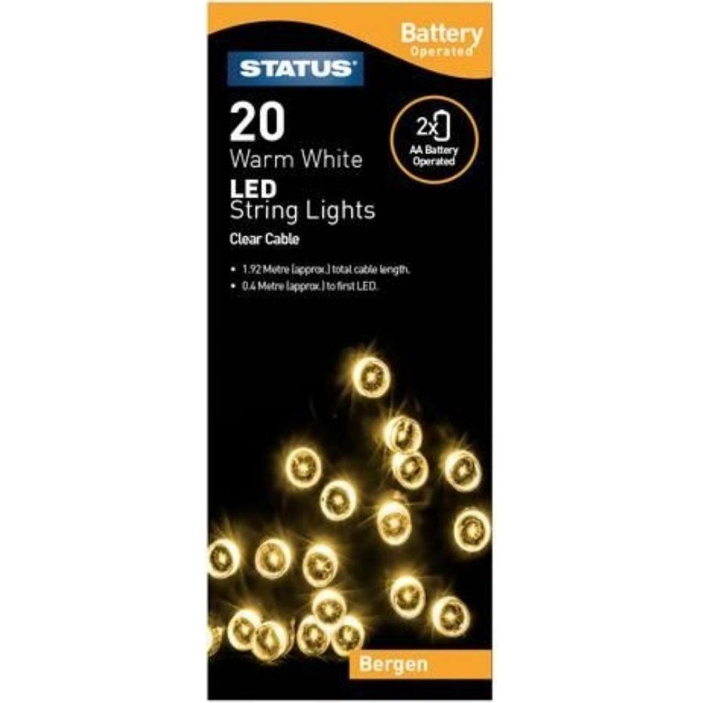 Status Bergen 20 LED String Lights - Warm White 1.52m