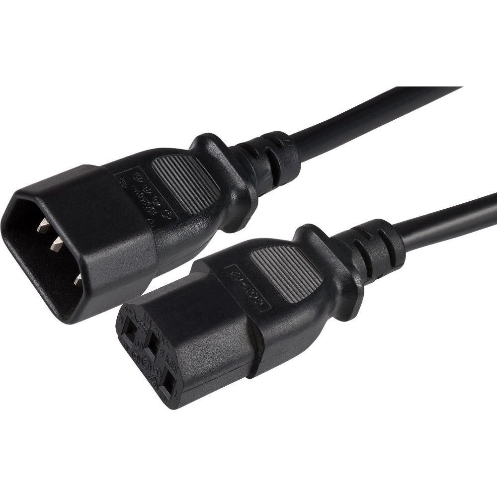 Maplin Power Lead IEC C14 Male Plug to C13 Female Extension Lead 2m - Black