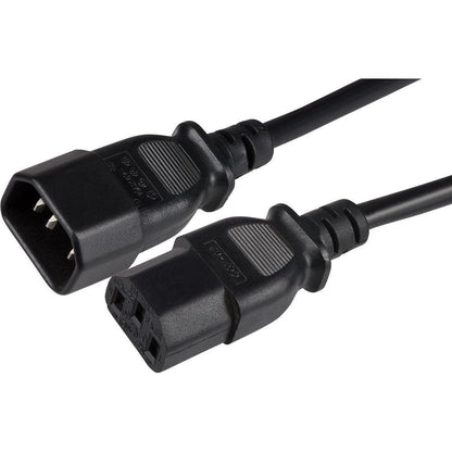 Maplin Power Lead IEC C14 Male Plug to C13 Female Extension Lead 2m - Black