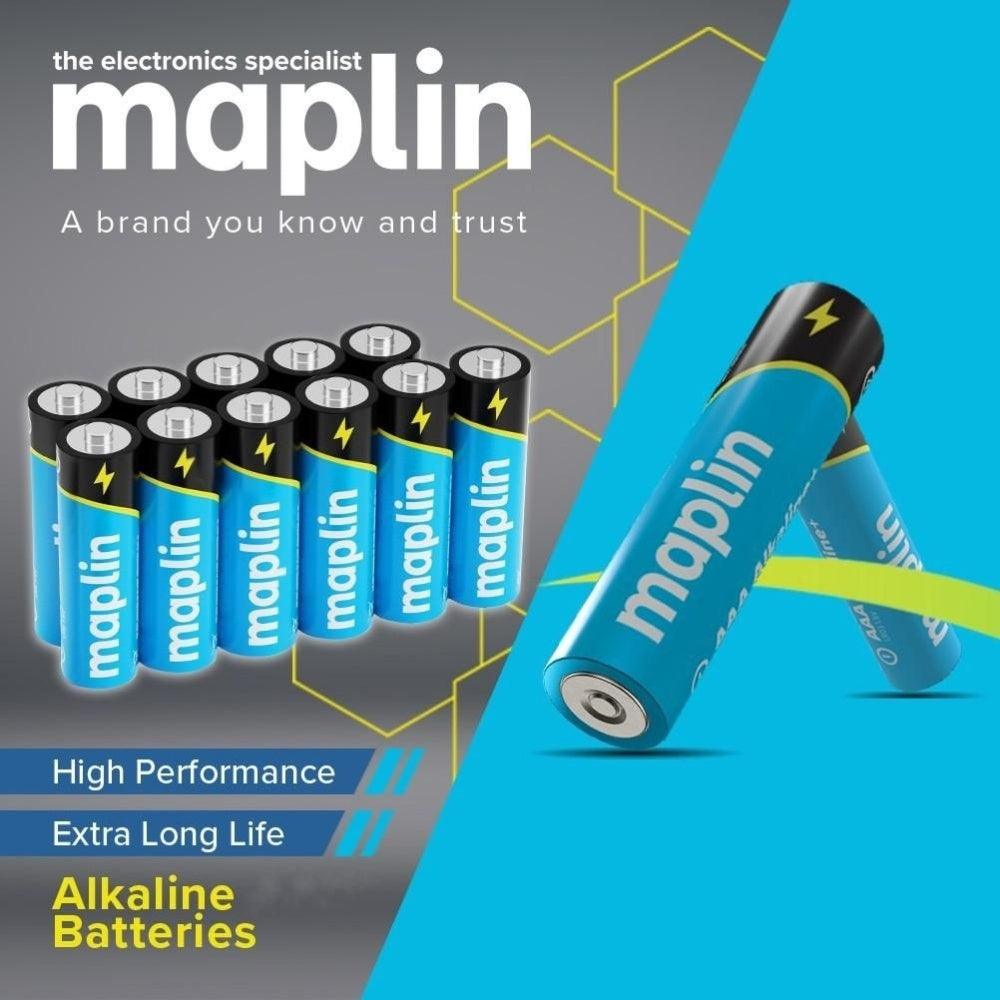 Maplin 12x AA LR6 /6x AAA LR03 1.5V Alkaline Batteries 7 Year Shelf Life High Performance