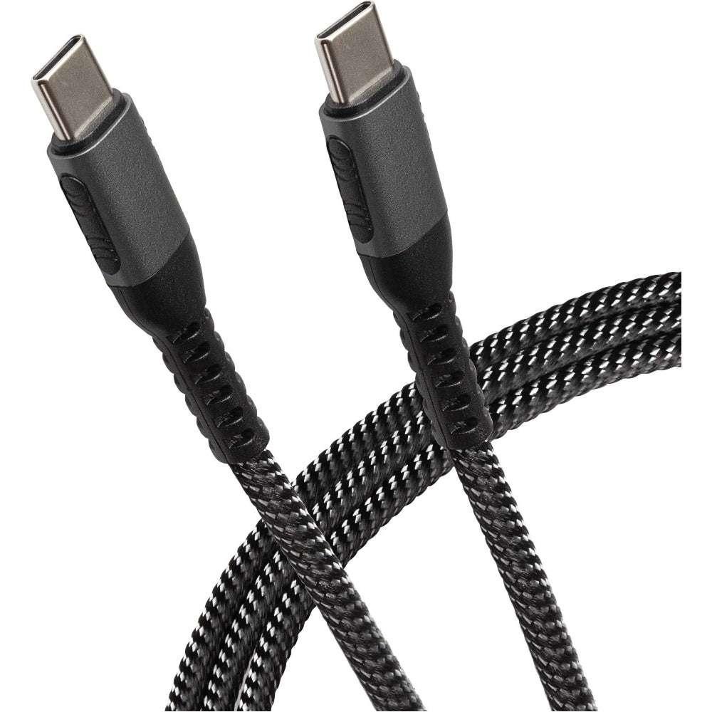 Maplin USB-C to USB-C Cable Braided 60W 1m Retail Packaged