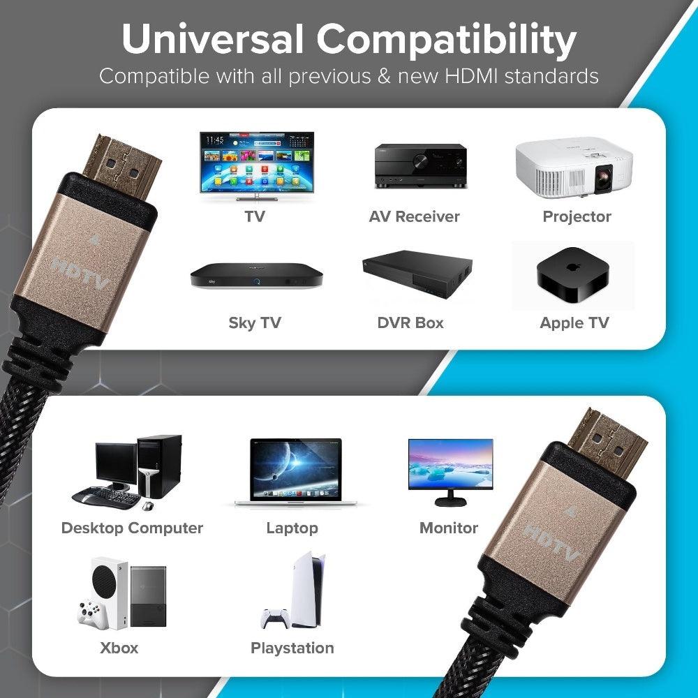 Maplin HDMI to HDMI 4K Ultra HD Cable with Gold Connectors - Black, 15m