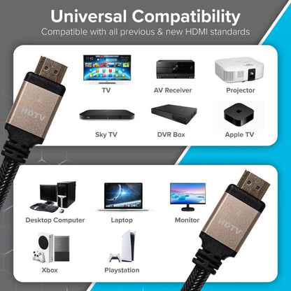 Maplin HDMI to HDMI 4K Ultra HD Cable with Gold Connectors - Black, 15m