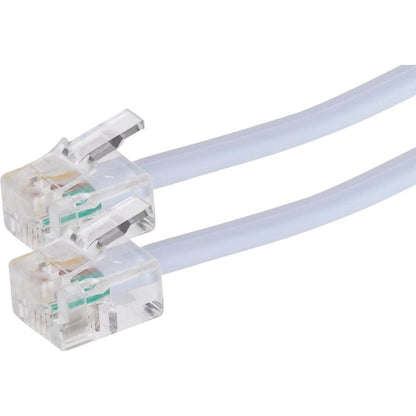 Maplin RJ11 Connector to RJ11 Connector 6P4C Telephone Modem Lead 3m White