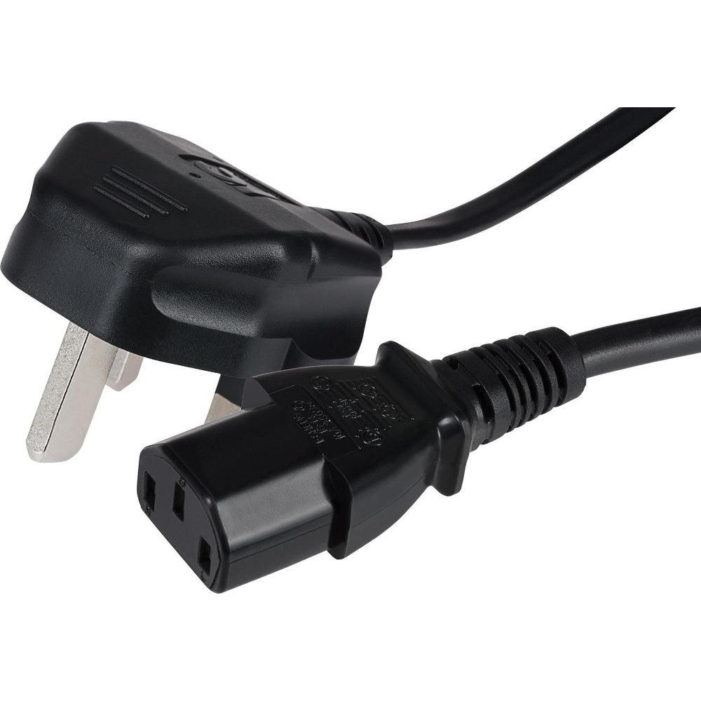 Maplin Power Lead IEC C13 Female Plug to UK 3 Pin Mains Plug 1m 13amp fuse