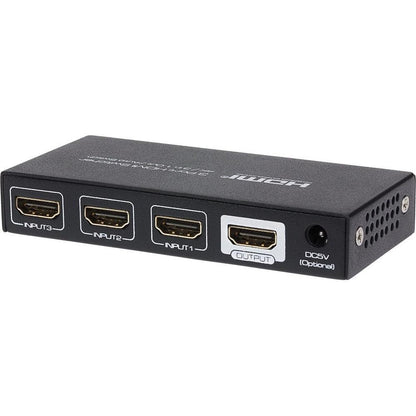 Maplin HDMI Switch 3 Ports In 1 Port Out Ultra HD 4K@30Hz with Remote Control