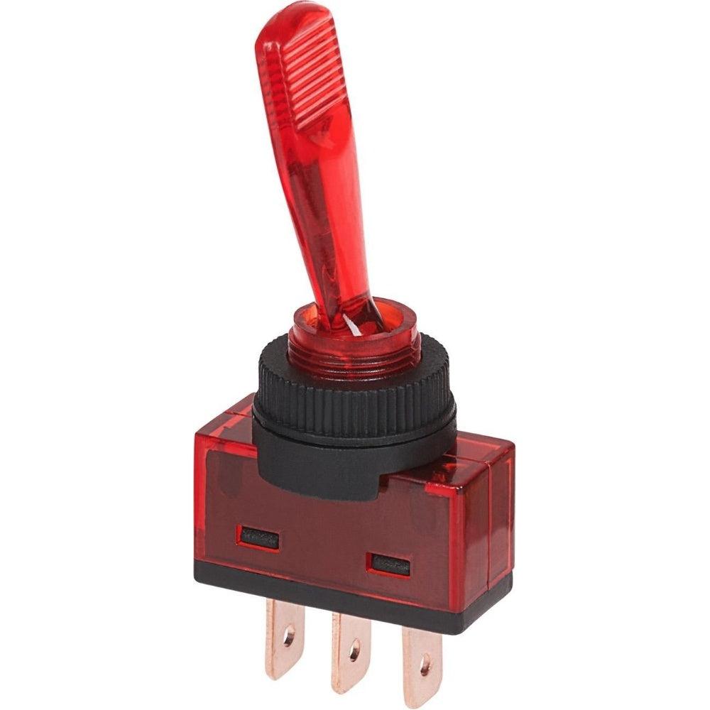 Maplin Illuminated Toggle Switch - Red