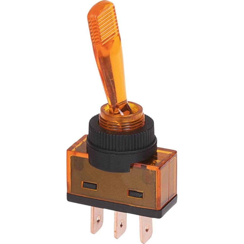 Maplin SPST Illuminated Toggle Switch - Amber