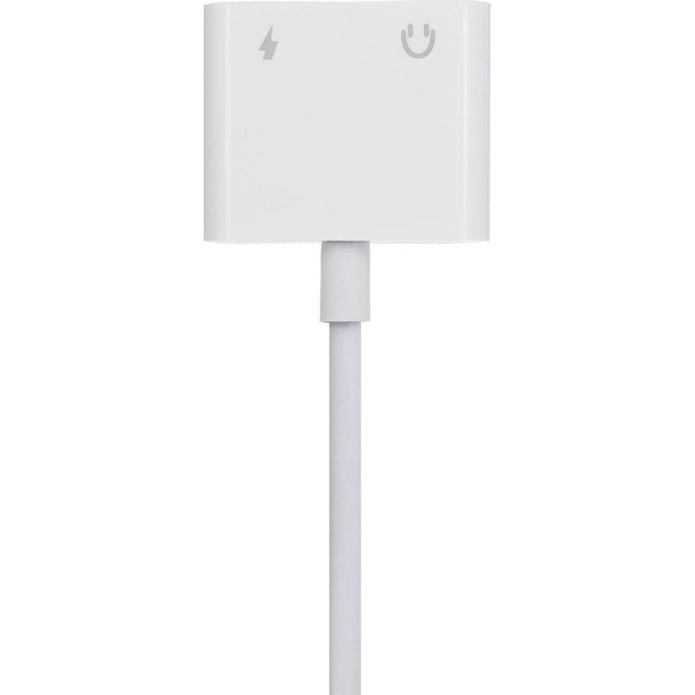 Nikkai USB-C to 3.5mm Headphone Jack / USB-C PD Charging Port Adapter - White 10cm