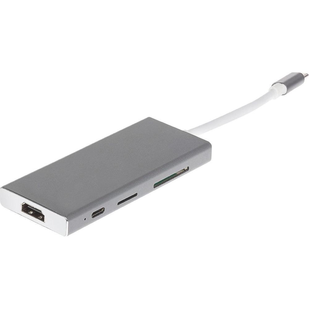 Nikkai USB-C Multiport Hub 3x USB-A 3.0 / HDMI 4K / USB-C PD / SD & MicroSD Card Reader