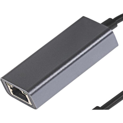 Nikkai Aluminium USB-C to Gigabit RJ45 Ethernet Network LAN Adapter - Black 0.25m