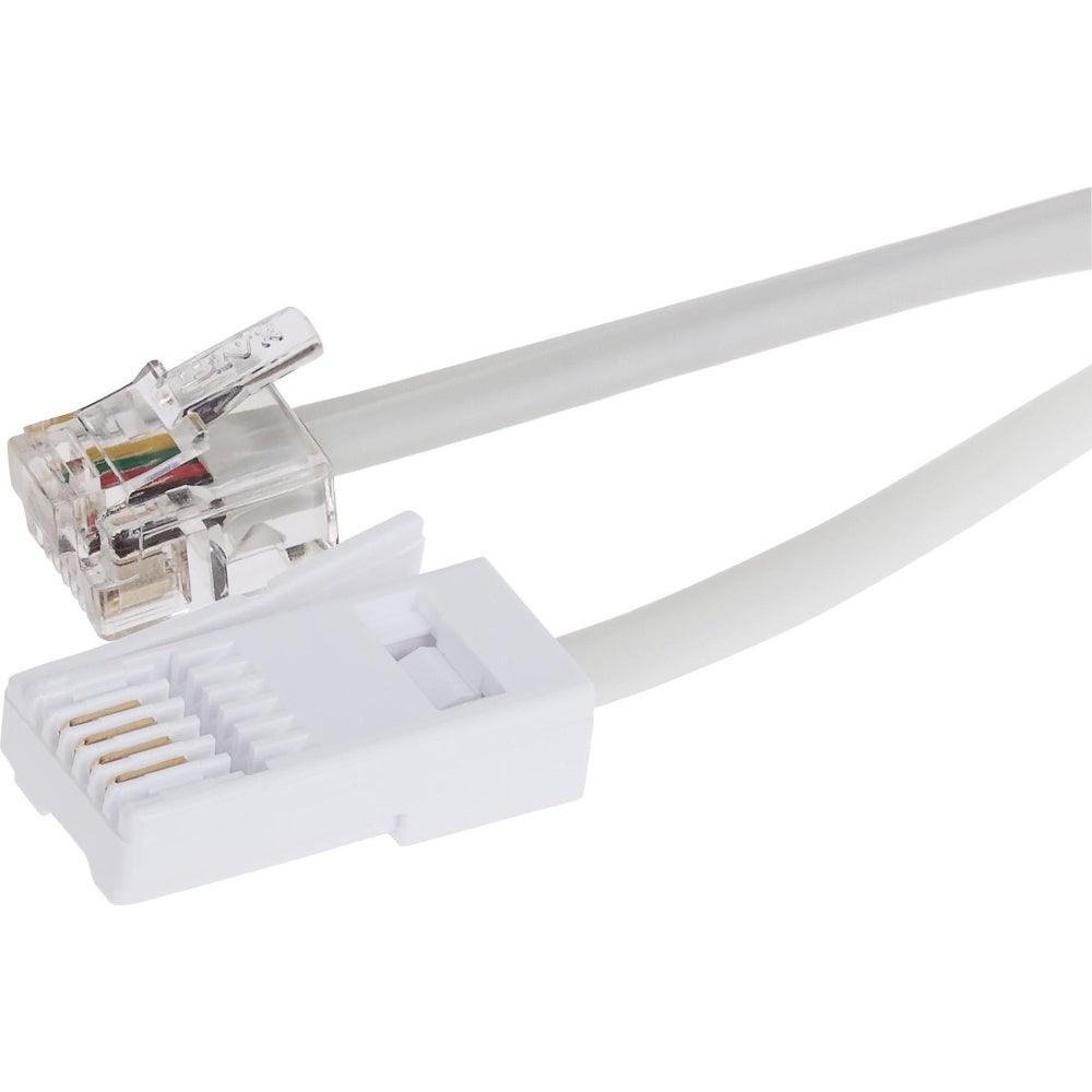 Maplin RJ11 Connector to BT Plug (BT- 431A) Telephone Modem Lead 3m White