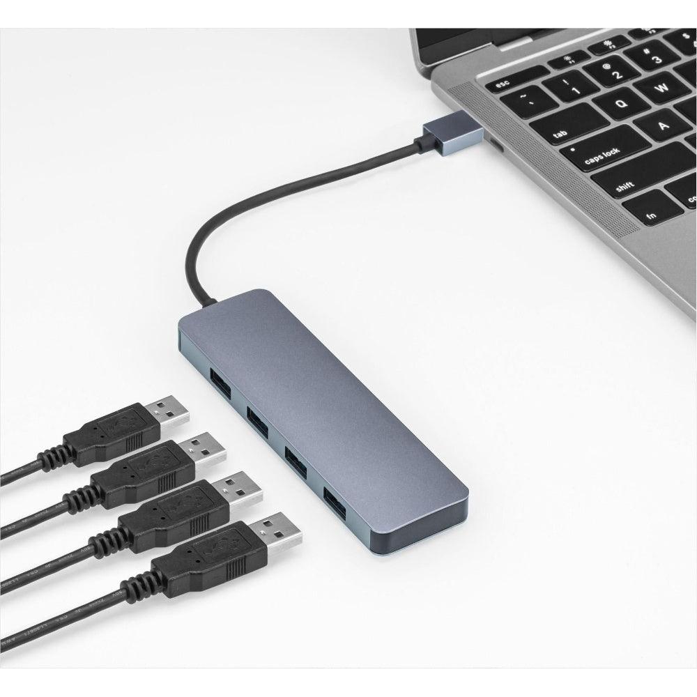 Nikkai USB-A Multiport Hub to 4x USB-A 3.0 High Speed Ports with 16cm Cable