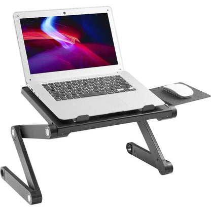 ProperAV Laptop Stand for Bed Sofa Desk with Adjustable Extendable Legs and Mouse Pad