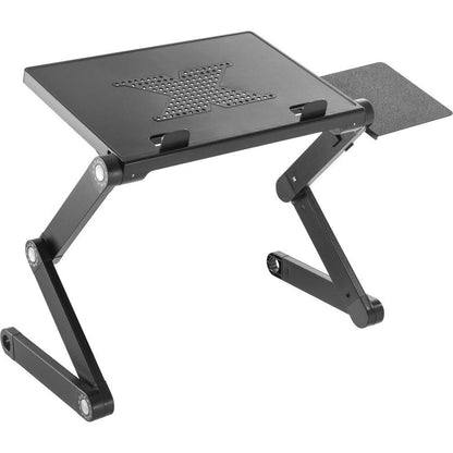 ProperAV Laptop Stand for Bed Sofa Desk with Adjustable Extendable Legs and Mouse Pad