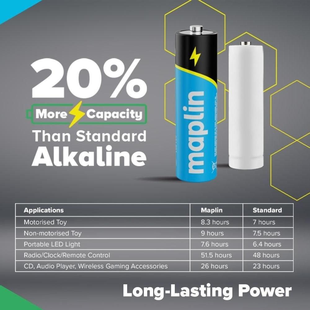 Maplin 48x AA LR6 /24x AAA LR03 7 Years Shelf Life 1.5V High Performance Alkaline Batteries