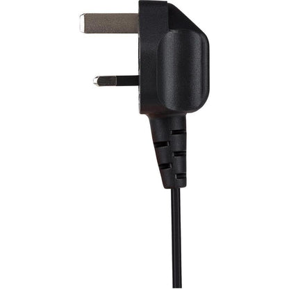 Maplin Power Lead IEC C7 Fig 8 2 Pin Plug to UK 3 Pin Plug - 0.5m, 3 Amp Fuse