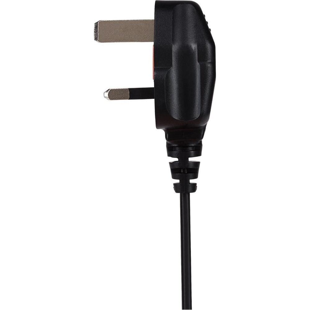 Maplin Power Lead IEC C7 Fig 8 2 Pin Plug to UK 3 Pin Plug - 0.5m, 3 Amp Fuse