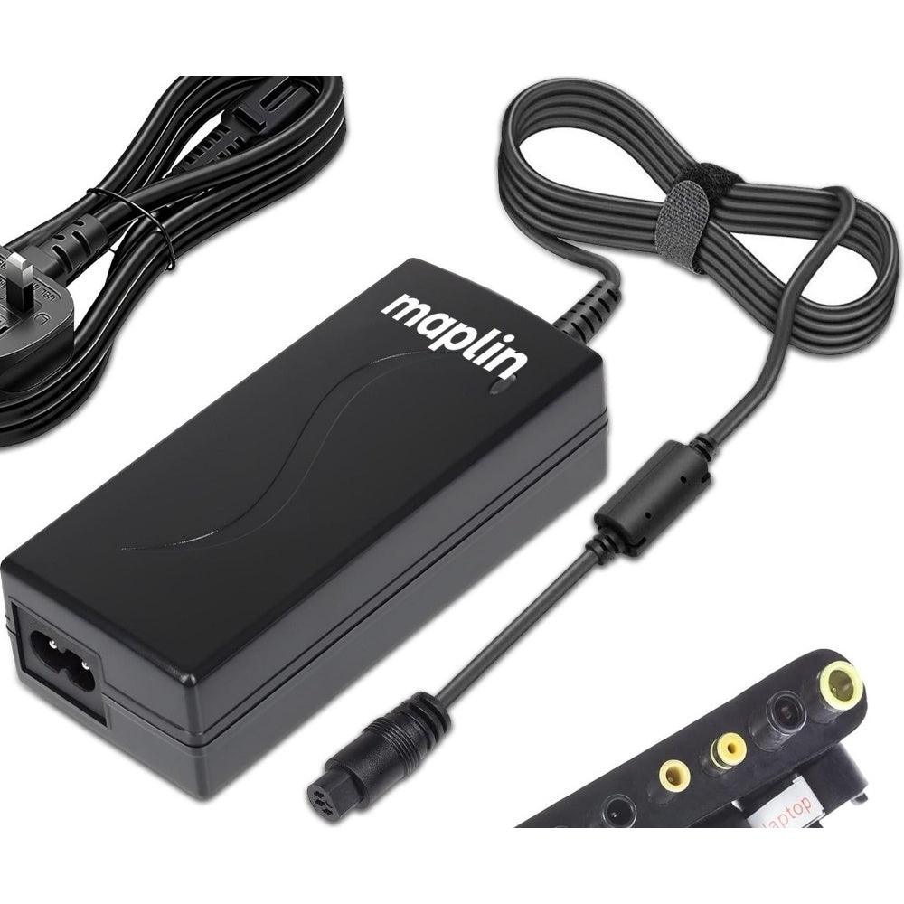 Maplin 65W Universal Laptop Charger Power Supply with 9 Interchangeable Tips