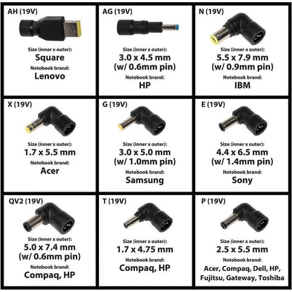 Maplin 65W Universal Laptop Charger Power Supply with 9 Interchangeable Tips