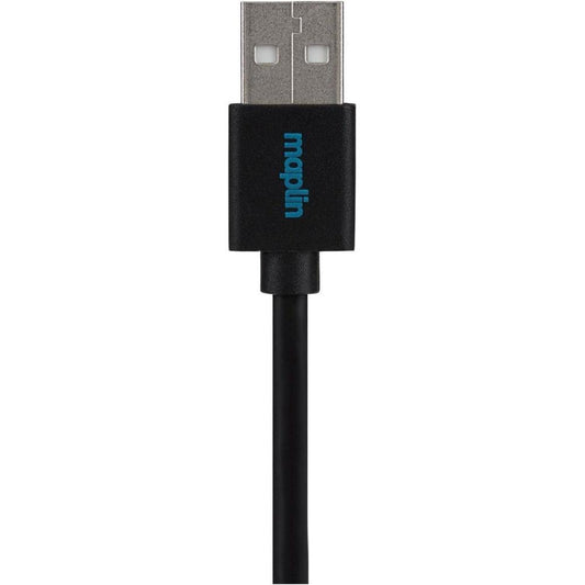 Maplin USB-A to USB-B Cable - Black - 1.5m