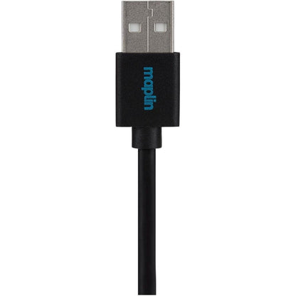 Maplin USB-A to Mini USB-B Cable - Black - 0.75m