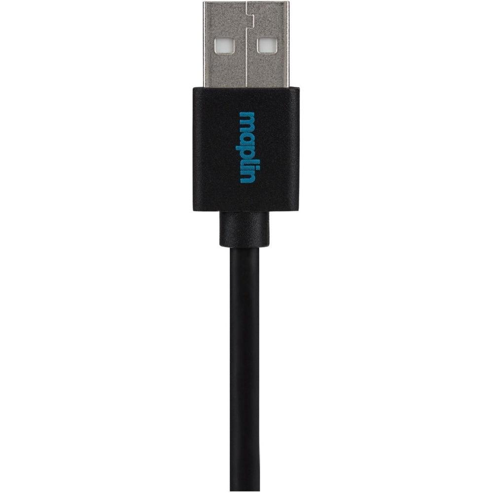 Maplin USB-A to Mini USB-B Cable - Black - 0.75m