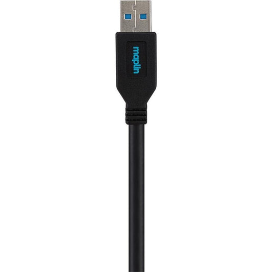 Maplin USB-A Male to USB-A Male Cable 5Gbps Super Speed 3m Black